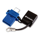 Verbatim 128 GB Store 'n’ Go Dual USB-C Flash Drive – Blue-USB 3.2 Gen 1 interface transfer files in a flash