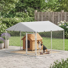 PawHut Covered Dog Kennel for Small Medium Dogs - 7.5' L x 7.5' W x 5.6' H-Plenty of room for play and comfort