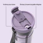 Contigo - Bouteille d’eau en plastique DualSip avec couvercle à double sens et courroie de transport, 828 ml (28 oz)-100 % antifuite : Cliquez sur le couvercle pour éviter les déversements