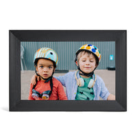 Aura Carver Digital Photo Frame - Gravel-Add as many photos and videos as you want