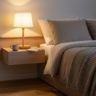 Decent Living - Lampe de table à pied en bois - Paquet de 2-8