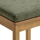 Modway - Jax Bois de chêne Chaise de salle à manger avec dossier ondulé en forme de rasoir et coussin in Sauge du chêne altéré-8