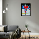 Guy Lafleur Montreal Canadiens Action Close-up - Framed Canvas - 22" x 31"-Ready to hang - arrives fully assembled