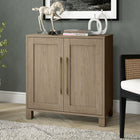Hudson&Canal - Meuble d'appoint Chabot de 28 po de largeur - Chêne gris vieilli-Fabriqué à partir de matériaux MDF robustes dans une finition en chêne gris vieilli
