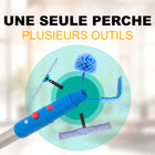 Gritt Commercial - Ensemble de nettoyage de vitres - Raclette pivotante de 18 po - Manche télescopique de 20 po-Longueur de la lame : 18 po