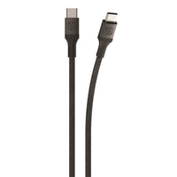 Scosche Strikeline Premium USB-C to USB-C Charge & Sync Braided Cable - 1' - Black-USB Type C power: designed for fast data transfer rates and high-efficiency charging and syncing of Type C devices