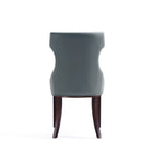 Manhattan Comfort Reine 19.7" Traditional Faux Leather Upholstered Dining Chair - Pebble Grey - Set of 4-23.6" L x 23" W x 37" H