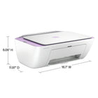 HP DeskJet 2842e Wireless All-in-One Printer Scanner Copier - Bright Lilac-WIRELESS PRINTING - HP's most reliable Wi-Fi automatically detects and resolves connection issues