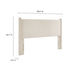 Modway Rael Performance Velvet King Headboard - Alabaster-6