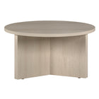 Hudson&Canal Anders 32"W Round Coffee Table - Alder White-Features easy assembly