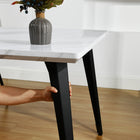 Homy Casa 63"W Modern Writing Desk - Marble White-Versatile design, ideal for offices, training rooms, or conferences