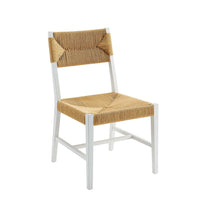 Modway Bodie Wood Dining Chair - White/Natural-Modern Farmhouse Dining Side Chair
