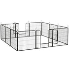 PawHut 12-Panel Dog Pen with Gate for Outdoor & Indoor - 31.5" H-An excellent romping ground and can also work as a partition