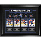 Edmonton Oilers Connor McDavid Leon Draisaitl Zach Hyman and Ryan Nugent-Hopkins - Framed Print - 36" x 28"-Premium print framed