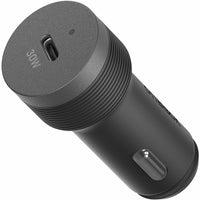 OtterBox Premium Pro Fast Charge 30W USB-C Car Charger - Black-Powers phones up to 69 percent, tablets up to 33 percent in 30 minutes (based on iPad Pro 11" 3rd Gen and Samsung Galaxy S22 Plus)