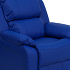 Flash Furniture – Fauteuil en vinyle inclinable pour enfant avec espace de rangement, style contemporain, bleu-Nettoyer les taches avec un chiffon humide
