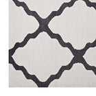 Modway Marja Moroccan Trellis Area Rug - 5 ft W x 8 ft L - Ivory/Charcoal-100% Polyester Microfiber