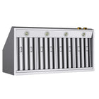 KUCHT KRH480-GL 48" 1200 CFM Under‑Cabinet Range Hood with Digital Controls - Stainless Steel/Gold-Equipped with two LED lights this seamless design pro-style range hood will give you better visibility while cooking and enhance the look of your pro-style Kucht range