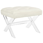 Modway Swift Bench - Ivory-Chic Acrylic Base Ottoman