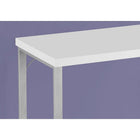 Monarch Specialties 7154 48" Computer Desk - White/Silver Metal-Durably designed with a thick top and sturdy u-shaped frame, this fashionable style desk includes a 5 year limited warranty against any defects for your convenience.