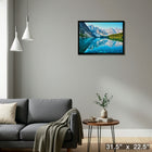 Moraine Lake - Framed Canvas - 31" x 22"-Ready to hang - arrives fully assembled