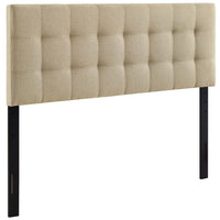 Modway Lily Upholstered Fabric Queen Headboard - Beige-Elegantly tufted headboard