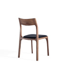 Manhattan Comfort - Chaise de salle à manger moderne Moderno 45 cm en similicuir, noyer et noir, lot de 4-Testé pour usage commercial avec une capacité de charge de 150 kg