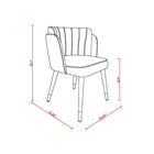 Manhattan Comfort Zephyr 21.65" Modern Velvet Upholstered Dining Chair - Royal Blue-Upholstered in Elegant Velvet with High Density Foam Filled Padding