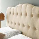 Modway Annabel Upholstered Fabric Queen Headboard - Beige-Fiberboard and plywood frame
