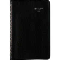 AT-A-GLANCE - Cahier de rendez-vous quotidien 2026 - 8 po H x 4 7/8 po l - noir - bilingue-12 mois : janvier 2026 à décembre 2026