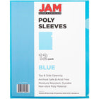 JAM Paper - Pochettes en plastique - 9 po x 12 po - bleues - Paquet de 12-Taille : 9 x 11,5 pouces (convient aux documents standard)