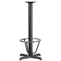Flash Furniture Chrome 22"W x 22"L Bar Height X-Base, Black (XUT2222BAR3CFR)-Restaurant Table Base