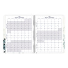 Blueline 2027 14-Month Monthly Planner with Twin-Wire Binding - 11" x 8-1/2" - Dramatic Floral-Project Planner, to-do, passwords, contacts and notes section