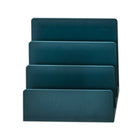 TRU RED 3-Slot Plastic Letter Sorter - Teal-Quickly organize and store letters, mail, and other documents
