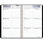AT-A-GLANCE 2026 Weekly Appointment Book - 8" H x 4-7/8" W - Black - Bilingual-One week per two-page spread