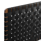Modway - Sparta Montage mural en tissage Cuir végane Tête de lit King, Noir noyer-Clavier en bois français