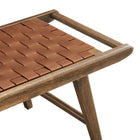 Modway - Saoirse 47" Imitation cuir Banc en bois - Brun noyer-Capacité de poids : 331 lb.