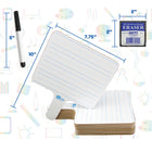 Flipside Products Two-Sided Rectangular Dry Erase Writing Paddles, Pens, and Erasers, Class Pack of 12-Includes pens and erasers