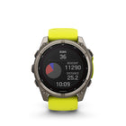 Garmin fēnix 8 - Solar Outdoor Recreation/Adventure Watches - 51 mm - Sapphire, Titanium with Amp Yellow/Graphite Silicone Band-10