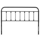 Modway Sage Metal Twin Headboard - Black-Height Adjustable
