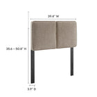 Modway Lindee Boucle Fabric Twin Headboard - Oatmeal-7