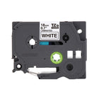 Brother Laminated Tape for P-touch Label Makers - 18mm - Black on White-Perfect for a variety of everyday labelling applications