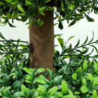 HOMCOM 40" Artificial Topiary Ball Trees in Pot - Green - 2 Pack-Materials: PE, Cement 