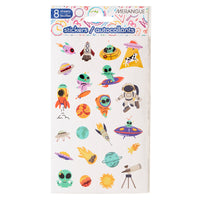 Merangue Sticker Pack - Space UFO - 184 Stickers/Pack-Includes 8 sheets of Space UFO stickers (184 Stickers/Pack)