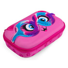 ZIPIT - Étui à crayons sensoriel, trousse organisatrice grande capacité pour filles, rose-Design ludique et expressif: Présente un adorable visage aux grands yeux expressifs qui ajoutent une touche de plaisir et de personnalité au rangement quotidien