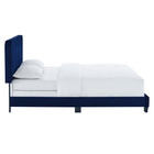 Modway Celine Channel Tufted Performance Velvet Twin Bed - Navy-Weight Capacity: 400 lb