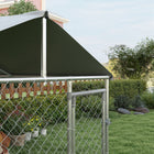 PawHut Covered Dog Kennel for Small and Medium Dogs - 6.6' x 6.6' x 4.9' - Silver-Tall height prevents dogs from jumping over 
