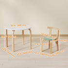 Qaba - Ensemble table et chaises pour enfants, ensemble table et chaises en bois pour tout-petits - vert-Grande capacité de charge supportant jusqu'à 176 lbs. (80 kg), évolue avec les enfants de 3 à 8 ans
