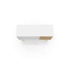 Manhattan Comfort Liberty 42.52" TV Stand, White/3D Brown Print (212BMC67)-Fashionable Splayed Legs made from Solid Wood for Extra Durability.