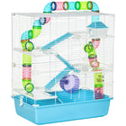 PawHut Hamster Cage 5-Level with Tunnel Tube System - Light Blue-Play tubing system add more fun and allows your small pet to move freely
